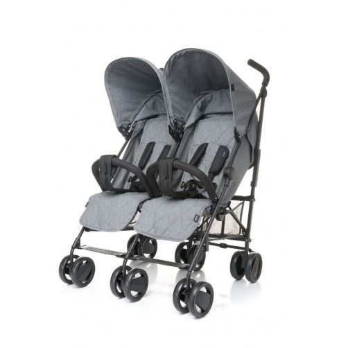 Otroški voziček za dvojčke 4baby Twin grey