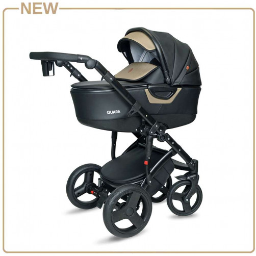 Otroški voziček CoTo Baby Quara 3v1 - BLACK GOLD ECO