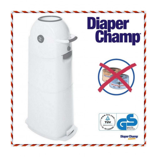 Brezkasetni koš za plenice Diaper Champ Regular (srebrn)