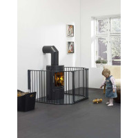 Varnostna ograja za kamine Baby Dan FLEX XL 90-278cm črna
